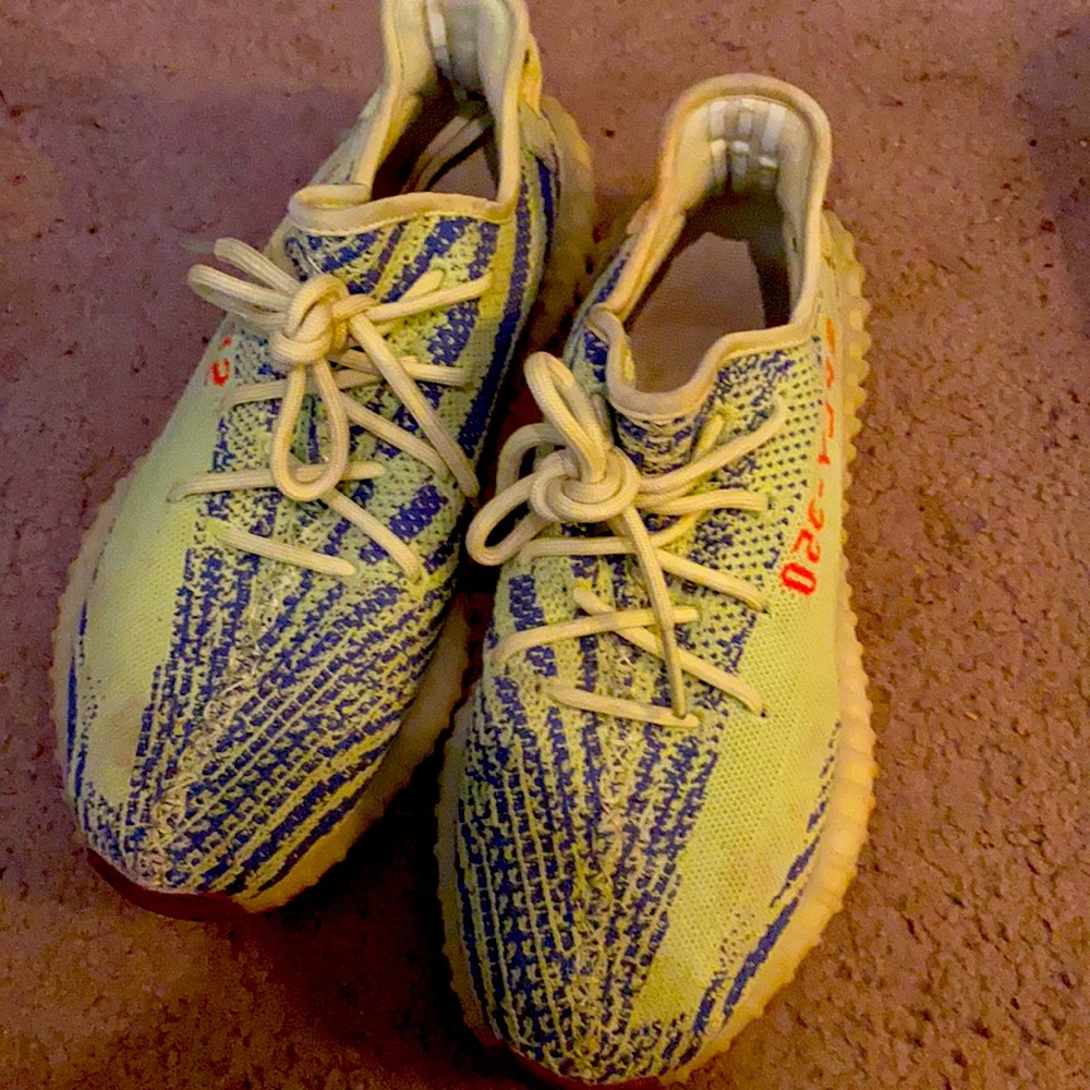 Neon Green/Highlighter Yellow Addidas Yeezy Boosts- US size Men’s 10